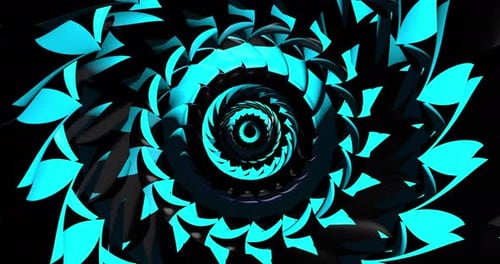 Fond de tunnel rotatif abstrait 3D VJ 4K 018