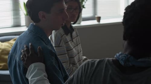 Supportive Friends in an Indoor Setting