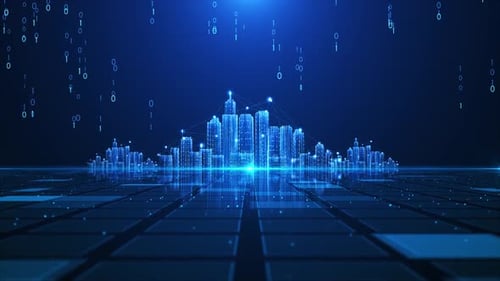 City Animation Featuring Modern Technology