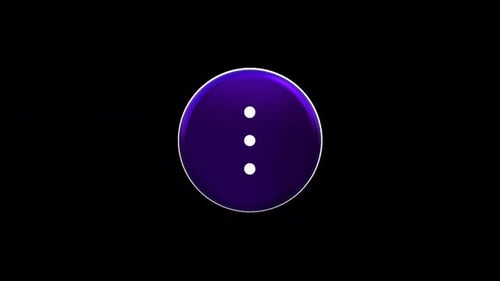 Animated 3D Button Icon with Vertical Dots Rotation