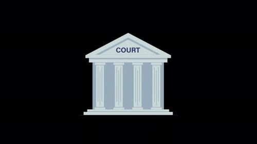 Court Building Animation Video - Transparent