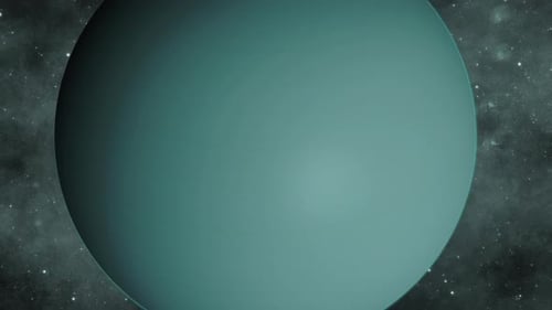 Spinning 3d Uranus Planet Rotating View Space