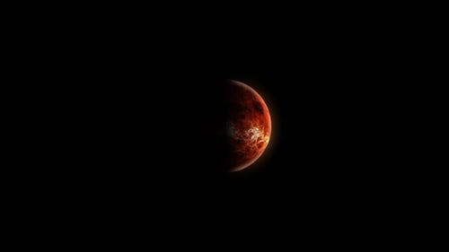 Animated rotation of the planet Venus with a transparent background