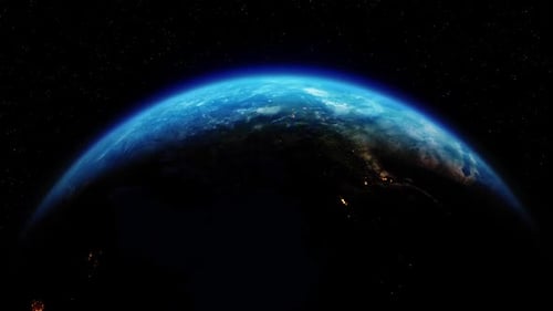 Sun Above Planet Earth View From Space Earth Orbit
