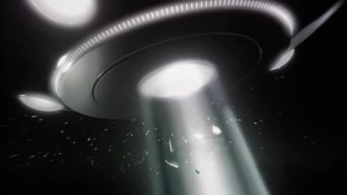 Ufo Alien Abduction 02 Preto e Branco