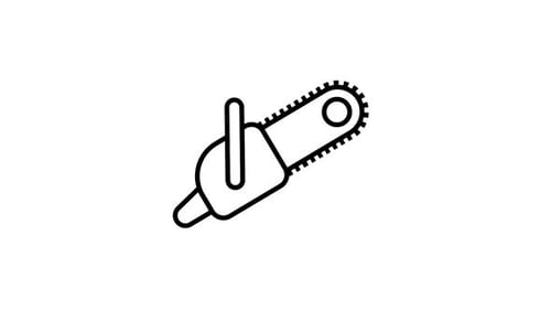 Animation des Kettensägen-Symbols