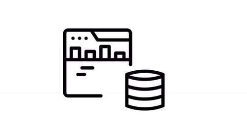 Data Analysis and Database Connection Animated Icon