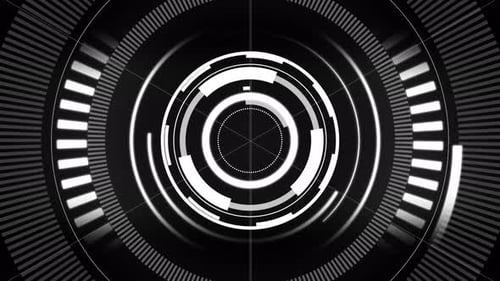 Futuristic Abstract Circular HUD Element Animation
