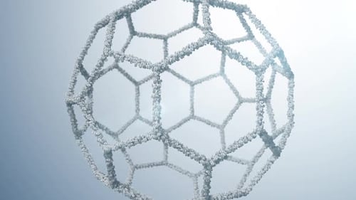 Geometric Particle Sphere Rotating Science Background