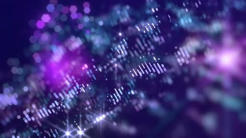 Abstract Futuristic Digital Data Stream Loop Background