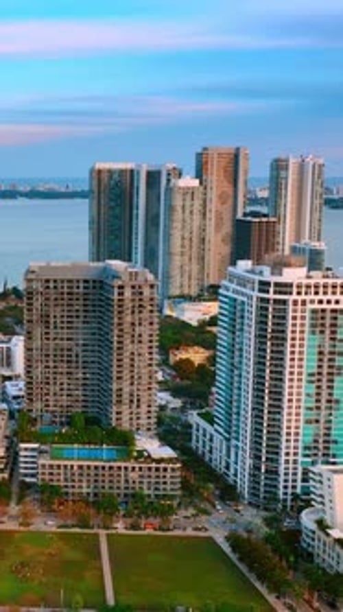 Scenic view on the architecture of Miami Beach, Florida, USA.