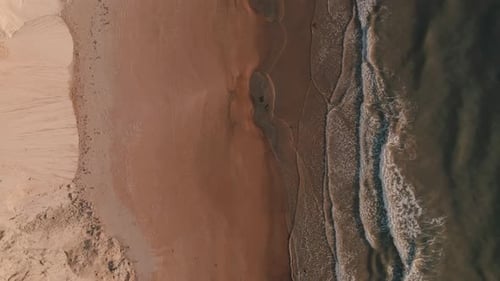 Drone Footage at Lonstrup Lokken Coastline Close to Rubjerg Knude in Denmark