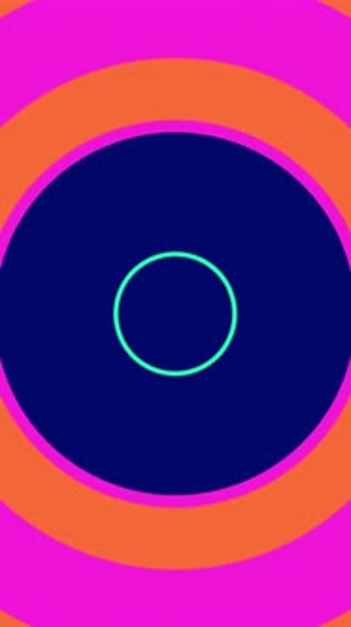 Colorful Concentric Circle Pattern Background Loop