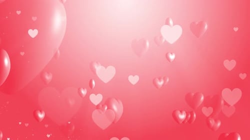 Valentines Hearts Background Loop