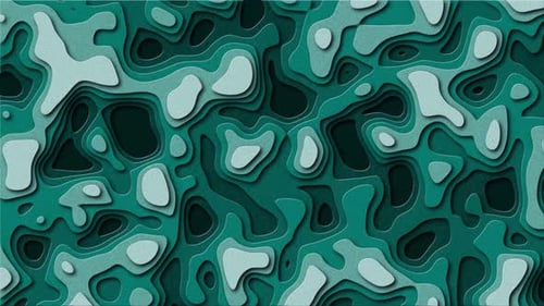 Seamless Loop Topography Shades Of Green Background 4K