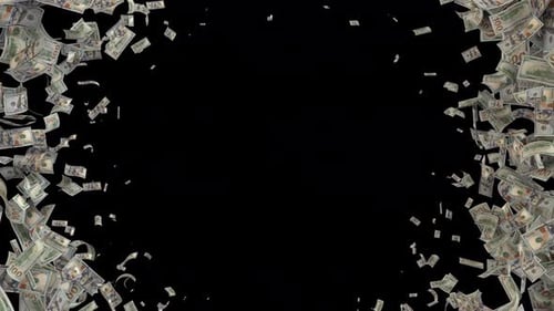 Falling Hundred Dollar Bills Transition