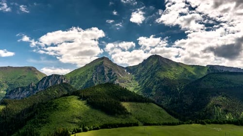 Scenic Aerial View of Lush Green Mountain Landscape