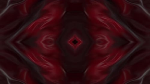 Abstract Flowing Red Liquid Fabric Background Loop