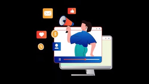 Digital Marketing and Social Media Promotion Explainer Animation