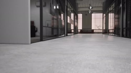 Interior of Modern Empty Office Building