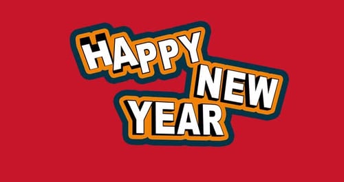Modern Happy New Year Text Title Animation