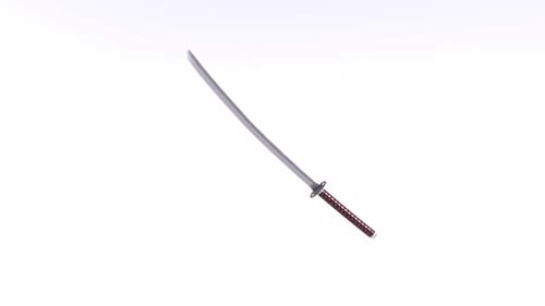 Katana Sword 3d object rotating loop