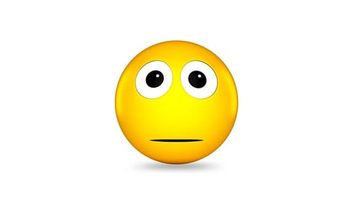 Animated Yellow Emoji Face Expression Change