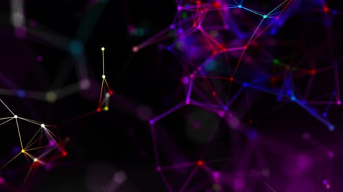 Abstract Glowing Plexus Network Background Loop