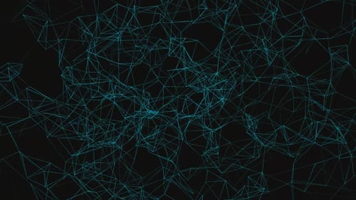 Futuristic Plexus Network Data Connection Loop Background