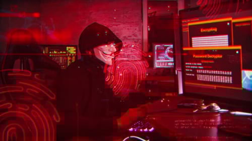 Fingerprint Icon On Hacker Concept Technology Futuristic Data Background