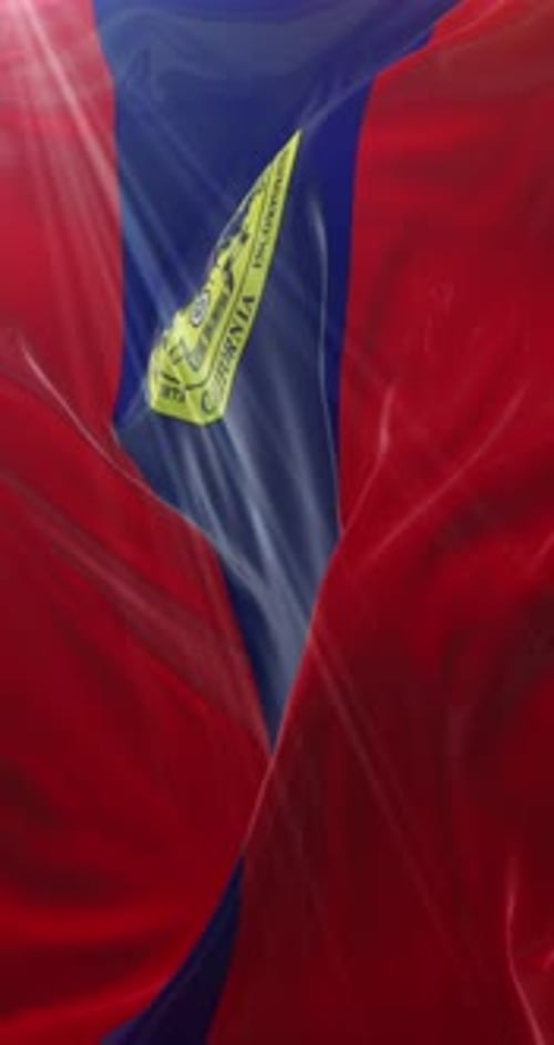 Waving Flag of Downey California Vertical Background