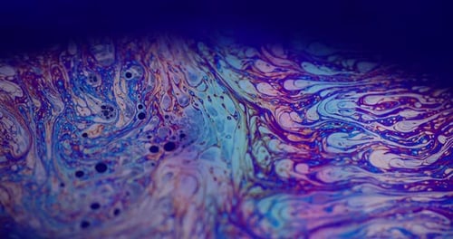 Acrylic Emulsion Bubbles Wave Liquid Oil Paint Art