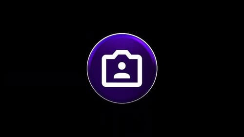 Glossy 3D Rotating Camera and User Profile Icon