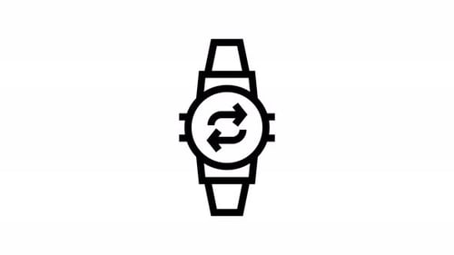 Minimalist Smartwatch Refresh Icon Flat Animation