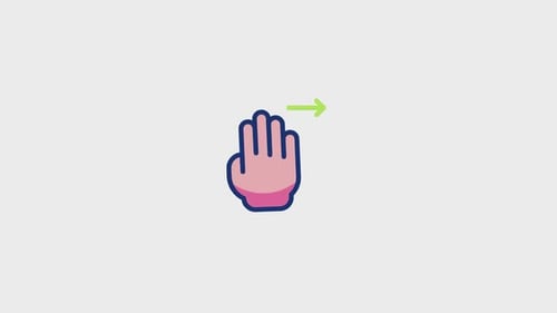 Animiertes Symbol nach rechts streichen