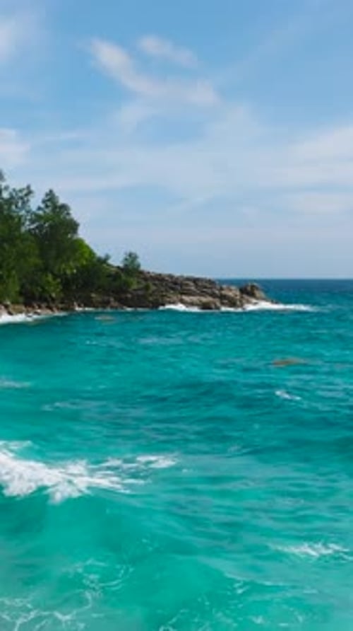 Rocky Shoreline with Boulders Seychelles Mahe