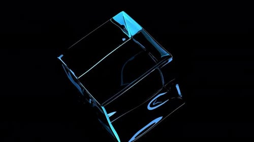 3d Ice Cube Motion 4K