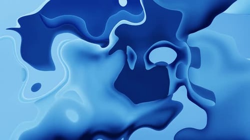 Seamless Abstract Blue Liquid Flowing Animation Background