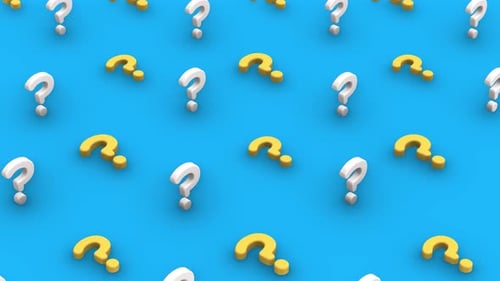 Question Mark looping isometric pattern background animation