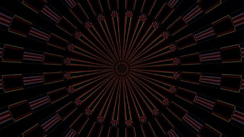 Dynamic Geometric Radial Lines Light Tunnel