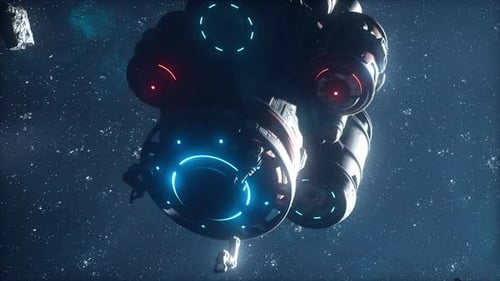 Futuristic Concept of a Spaceship in the Dark Universe