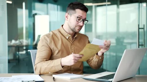 Man Receives Good News in the Office