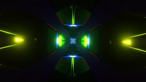 Boucle VJ transparente de néons abstraits