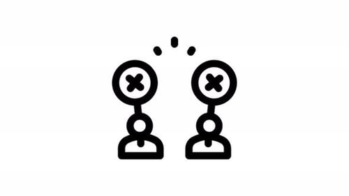 Animated Icon of Two People in Conflict or Disagreement