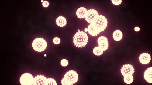 Abstract Glowing Science Particles Looping Background Animation