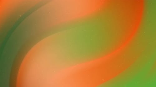 Abstract Featuring Smooth, Flowing Gradients Of Orange Green and Subtle Hints