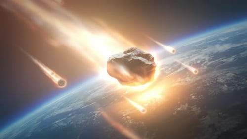 Cinematic Asteroids Falling Through Earth's Atmosphere