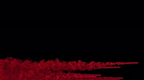 Dynamic Red Particles Flowing Background Effect