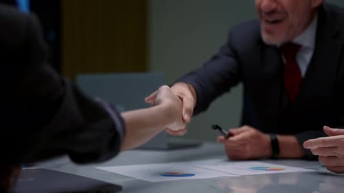 Business Handshake After Successful Deal