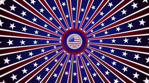 Red Blue White Stripes With Stars USA Independence Day Background